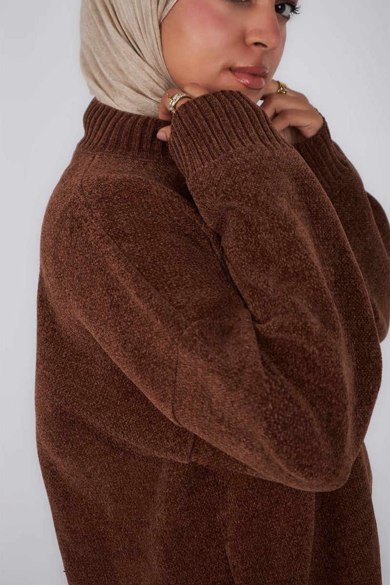 Brown Classic Sweater - Image 3